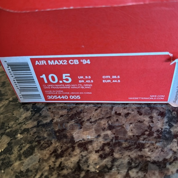 Nike Air Max2 CB ‘94 Obsidian USA Navy and Red Sneakers EUC 10.5 - Picture 15 of 17